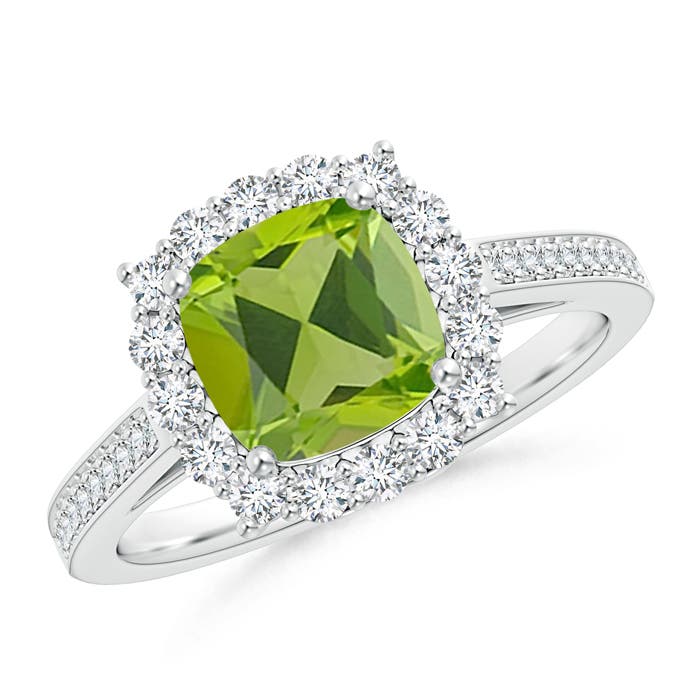 AAA - Peridot / 1.86 CT / 14 KT White Gold