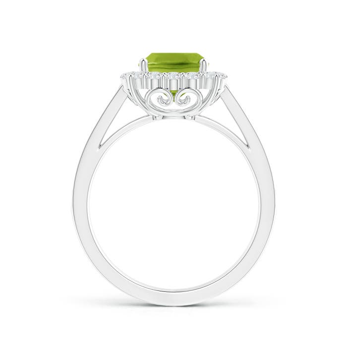 AAA - Peridot / 1.86 CT / 14 KT White Gold