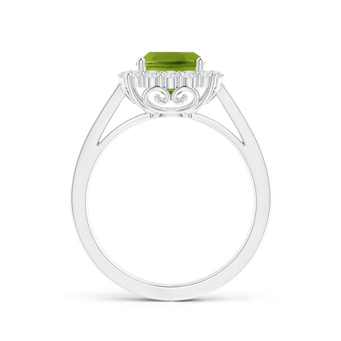 AAAA - Peridot / 1.86 CT / 14 KT White Gold