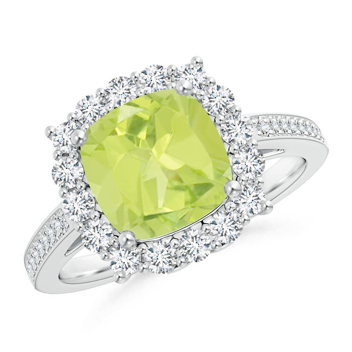 A - Peridot / 2.56 CT / 14 KT White Gold