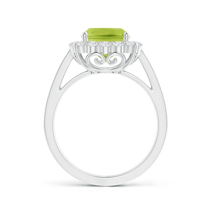 AA - Peridot / 2.56 CT / 14 KT White Gold