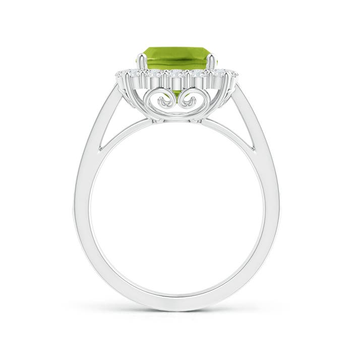 AAA - Peridot / 2.56 CT / 14 KT White Gold