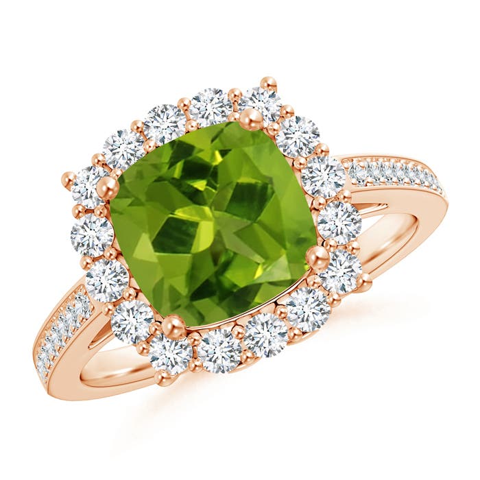 AAAA - Peridot / 2.56 CT / 14 KT Rose Gold