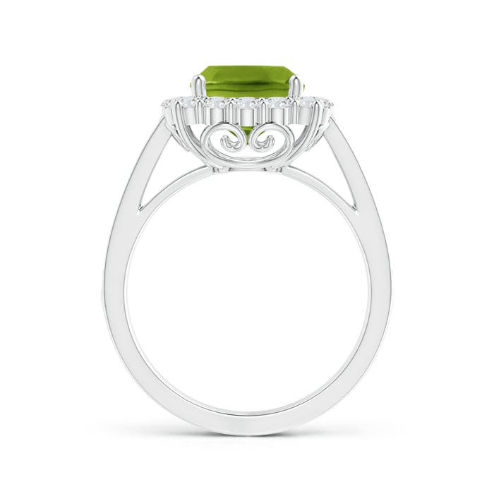 AAAA - Peridot / 2.56 CT / 14 KT White Gold