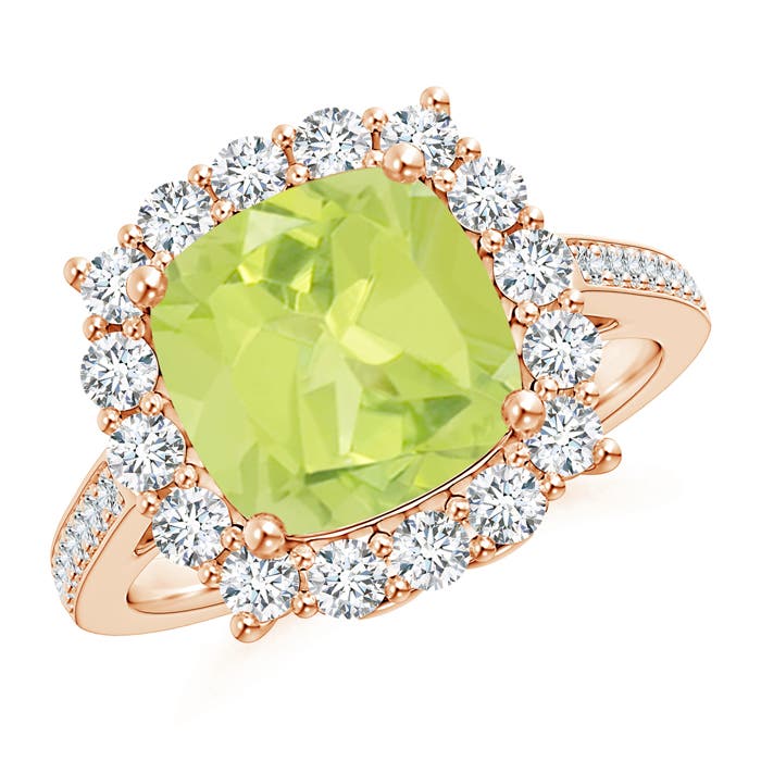 A - Peridot / 3.58 CT / 14 KT Rose Gold