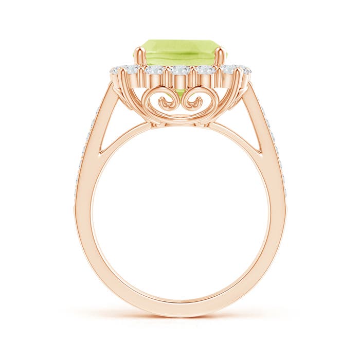 A - Peridot / 3.58 CT / 14 KT Rose Gold