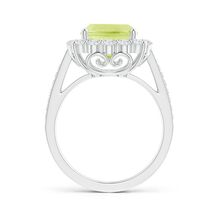 A - Peridot / 3.58 CT / 14 KT White Gold