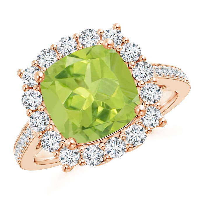 AA - Peridot / 3.58 CT / 14 KT Rose Gold