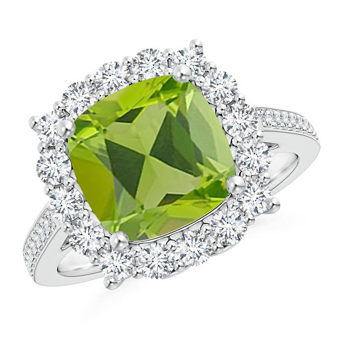 AAA - Peridot / 3.58 CT / 14 KT White Gold