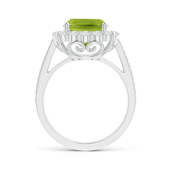 AAA - Peridot / 3.58 CT / 14 KT White Gold