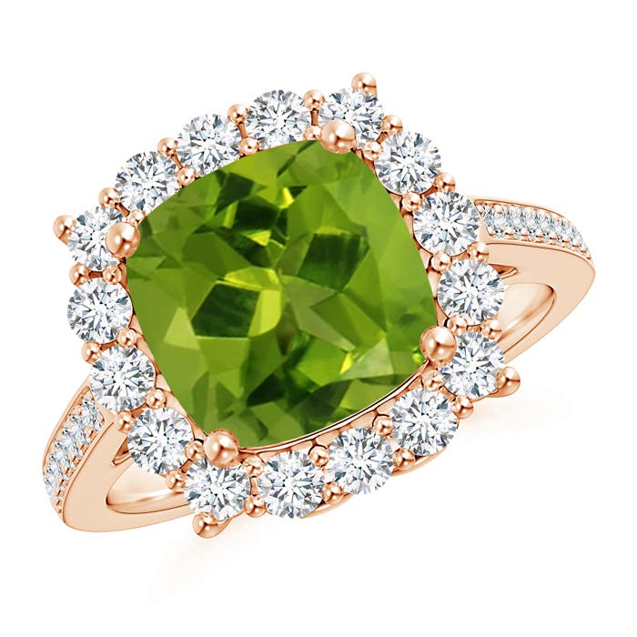 AAAA - Peridot / 3.58 CT / 14 KT Rose Gold