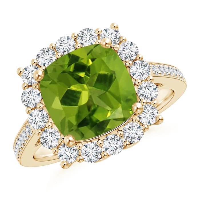 AAAA - Peridot / 3.58 CT / 14 KT Yellow Gold