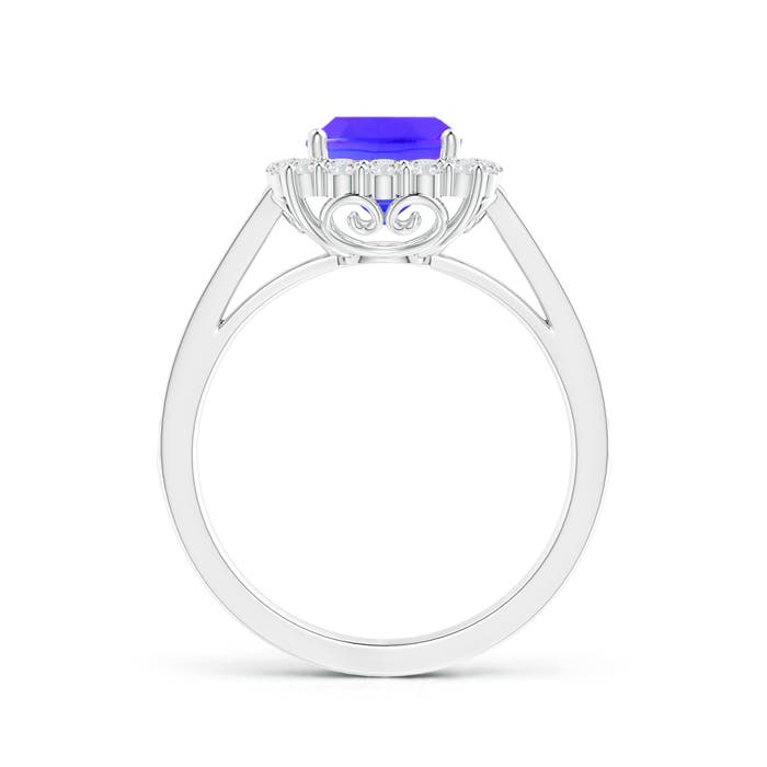 AAA - Tanzanite / 1.96 CT / 14 KT White Gold