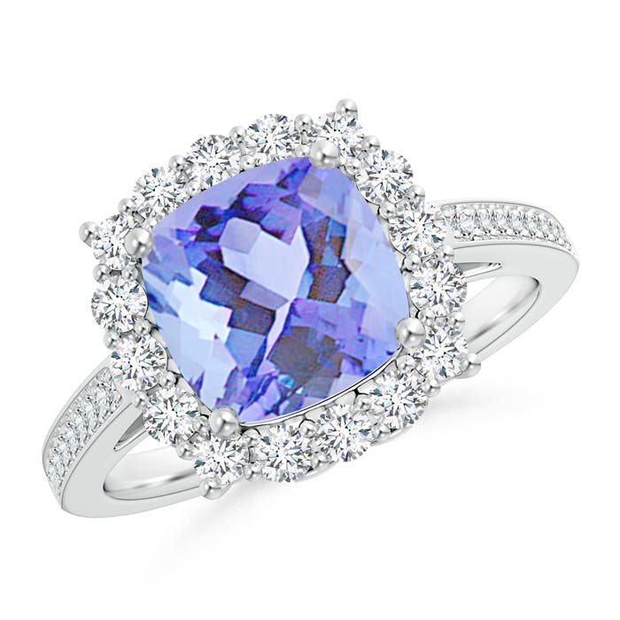 A - Tanzanite / 2.76 CT / 14 KT White Gold