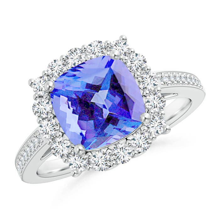 AA - Tanzanite / 2.76 CT / 14 KT White Gold