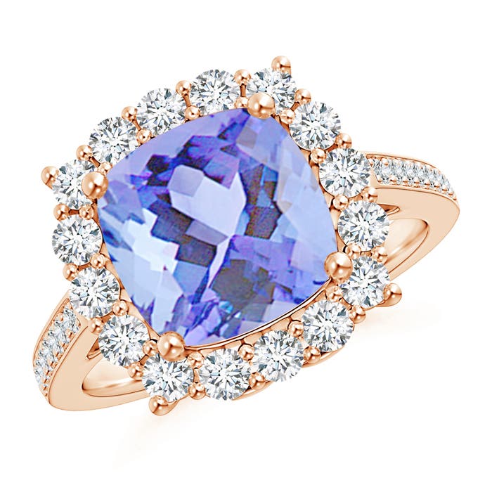 A - Tanzanite / 4.58 CT / 14 KT Rose Gold