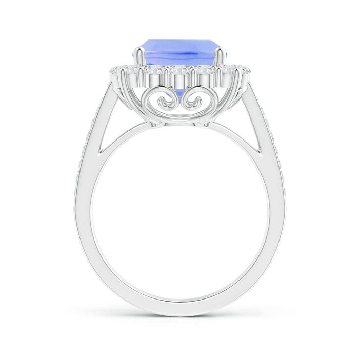 A - Tanzanite / 4.58 CT / 14 KT White Gold