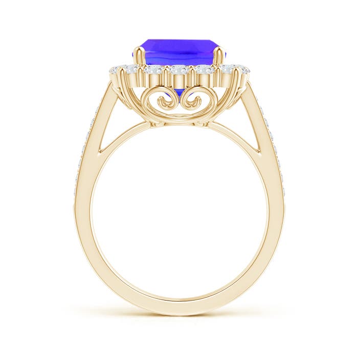 AAA - Tanzanite / 4.58 CT / 14 KT Yellow Gold