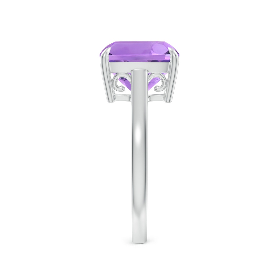 10mm A Classic Solitaire Cushion Amethyst Cocktail Ring in P950 Platinum side-2