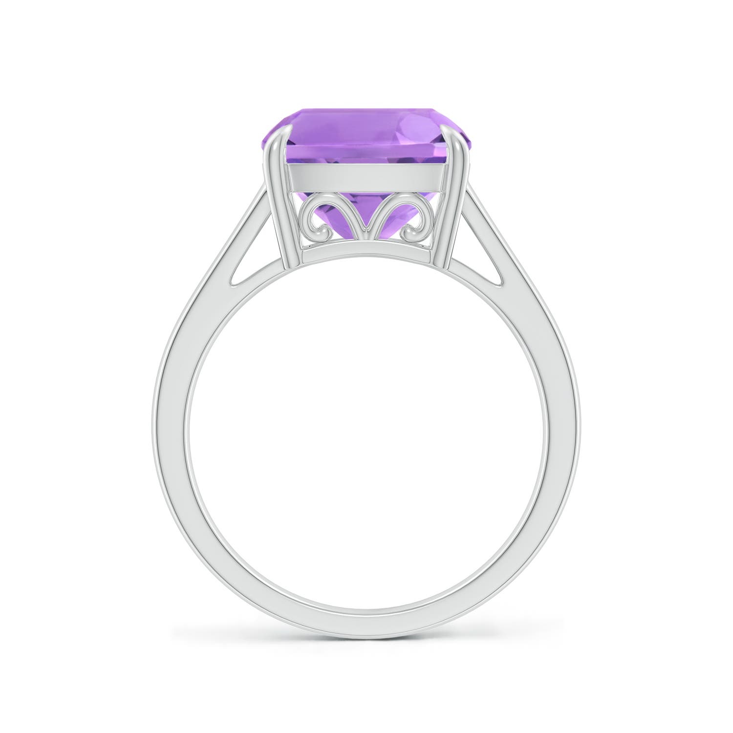 A - Amethyst / 3.65 CT / 14 KT White Gold