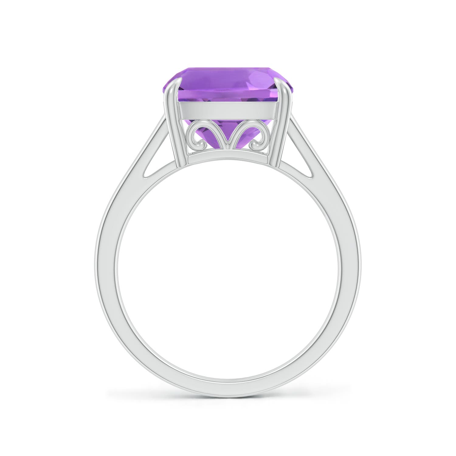 AA - Amethyst / 3.65 CT / 14 KT White Gold