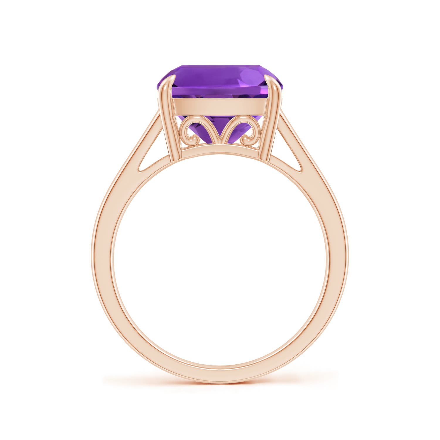 AAAA - Amethyst / 3.65 CT / 14 KT Rose Gold