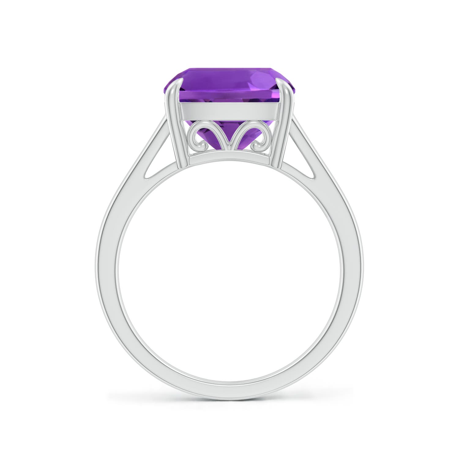 AAAA - Amethyst / 3.65 CT / 14 KT White Gold