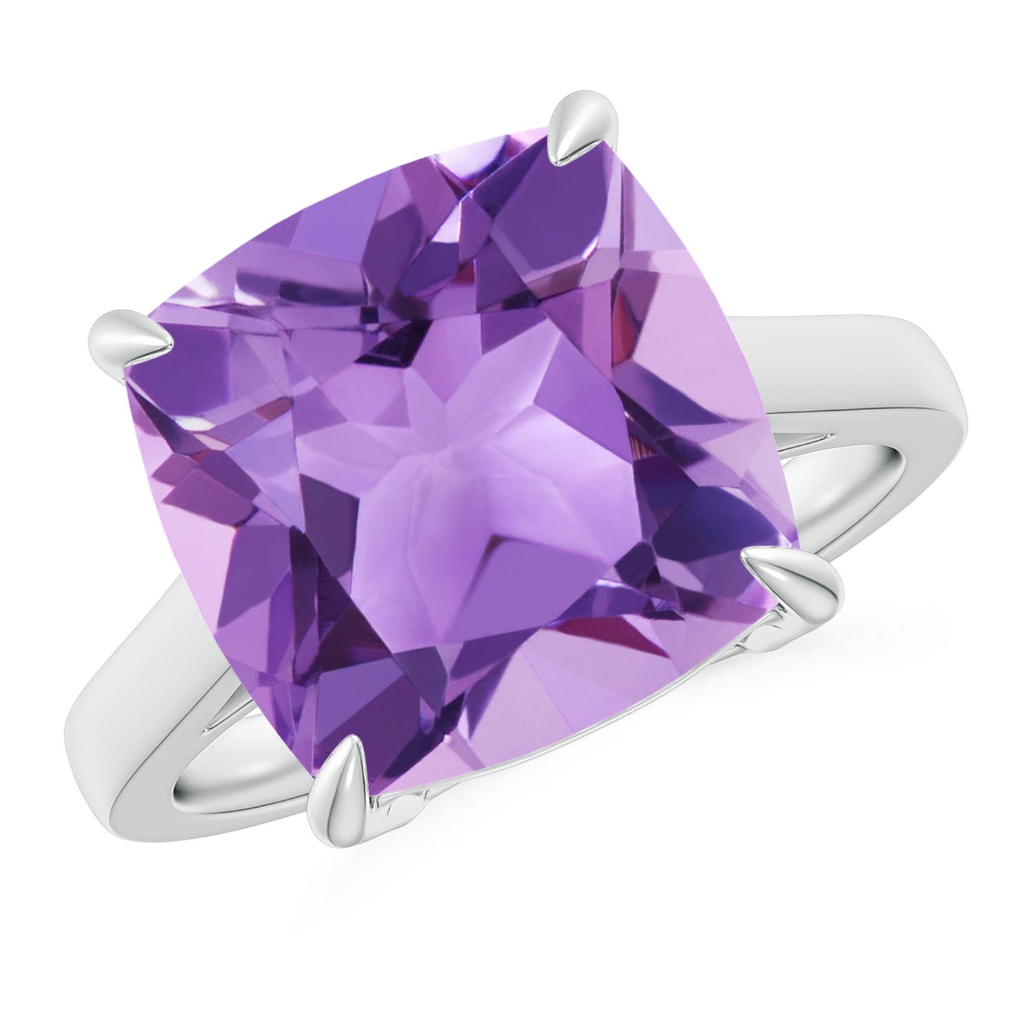 A - Amethyst / 6.15 CT / 14 KT White Gold