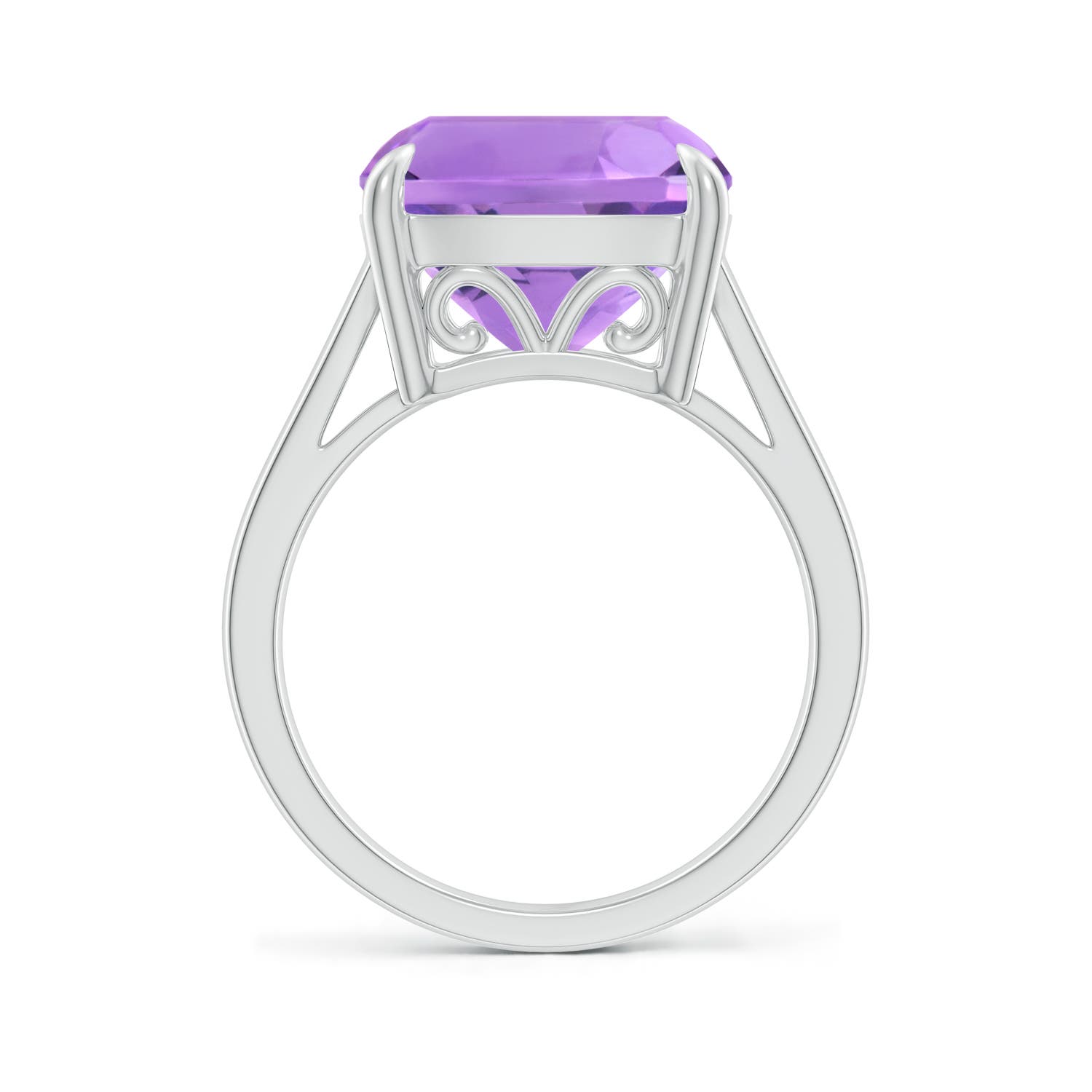 A - Amethyst / 6.15 CT / 14 KT White Gold