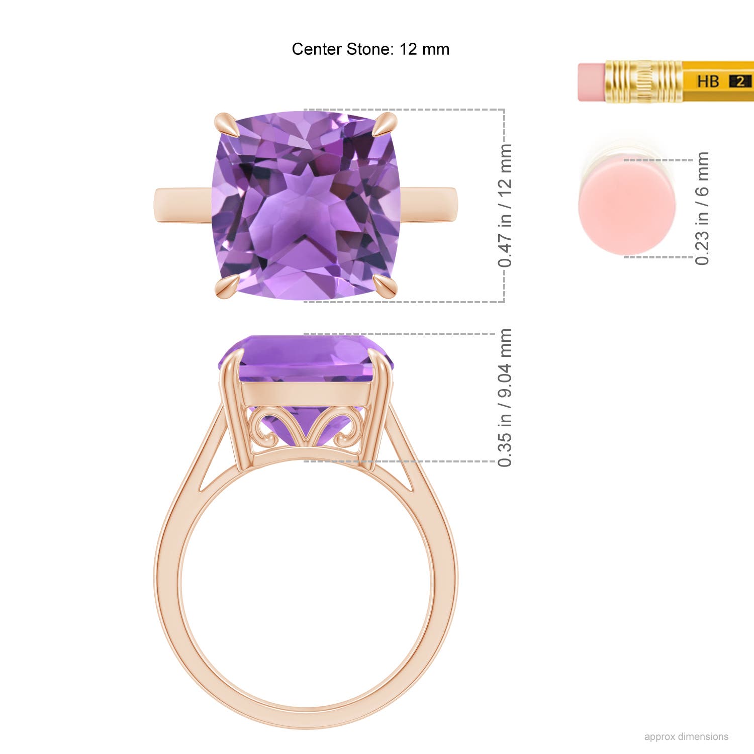 AA - Amethyst / 6.15 CT / 14 KT Rose Gold