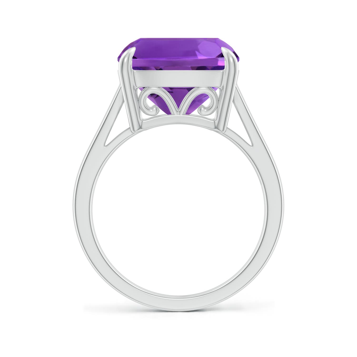 AAAA - Amethyst / 6.15 CT / 14 KT White Gold