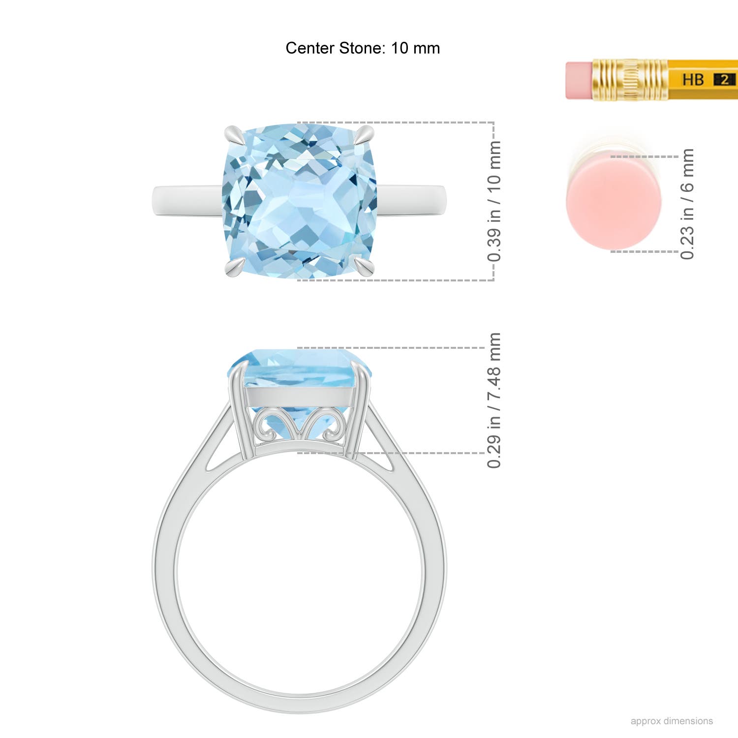 AAA - Aquamarine / 3.5 CT / 14 KT White Gold