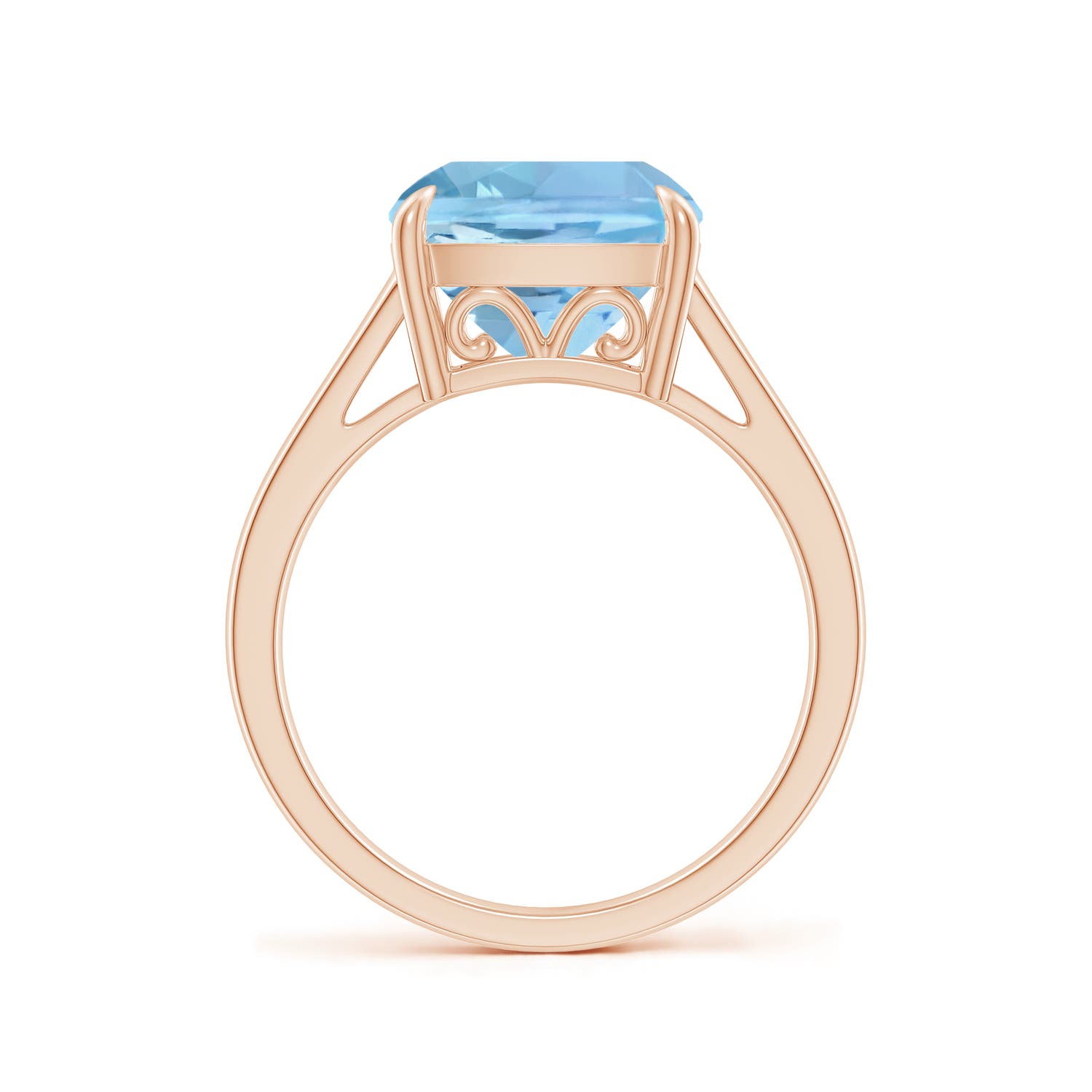 AAAA - Aquamarine / 3.5 CT / 14 KT Rose Gold