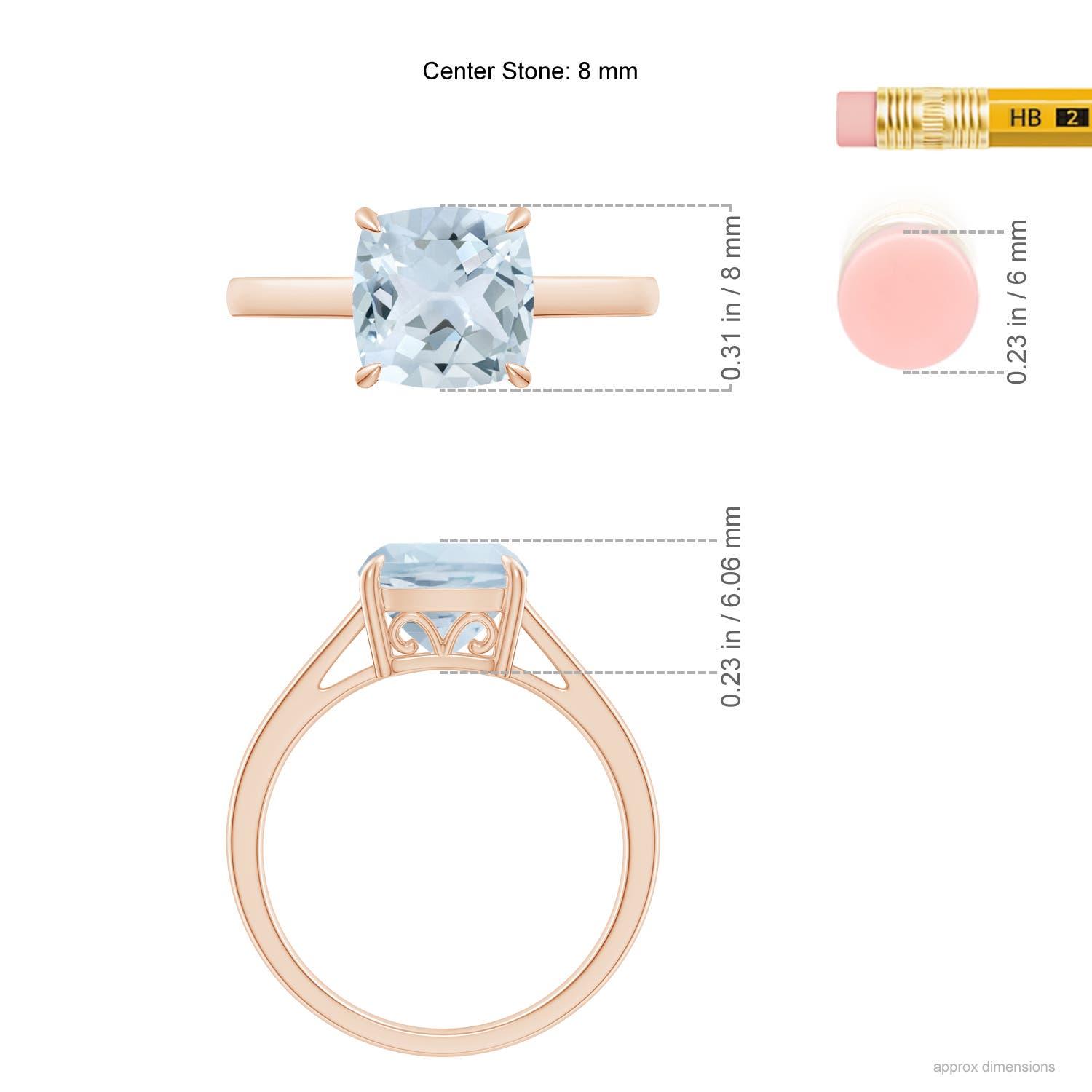 A - Aquamarine / 1.95 CT / 14 KT Rose Gold