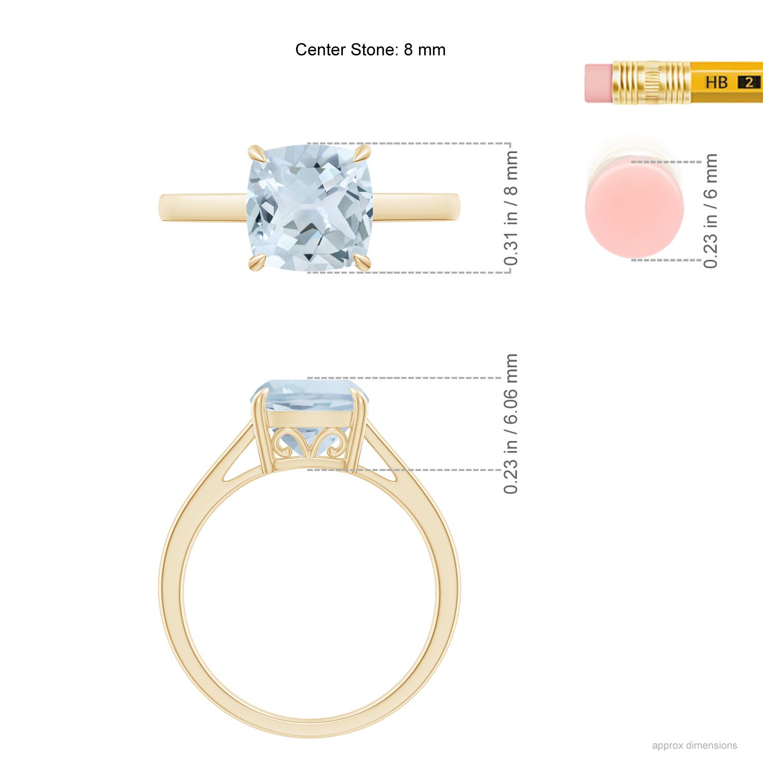 A - Aquamarine / 1.95 CT / 14 KT Yellow Gold