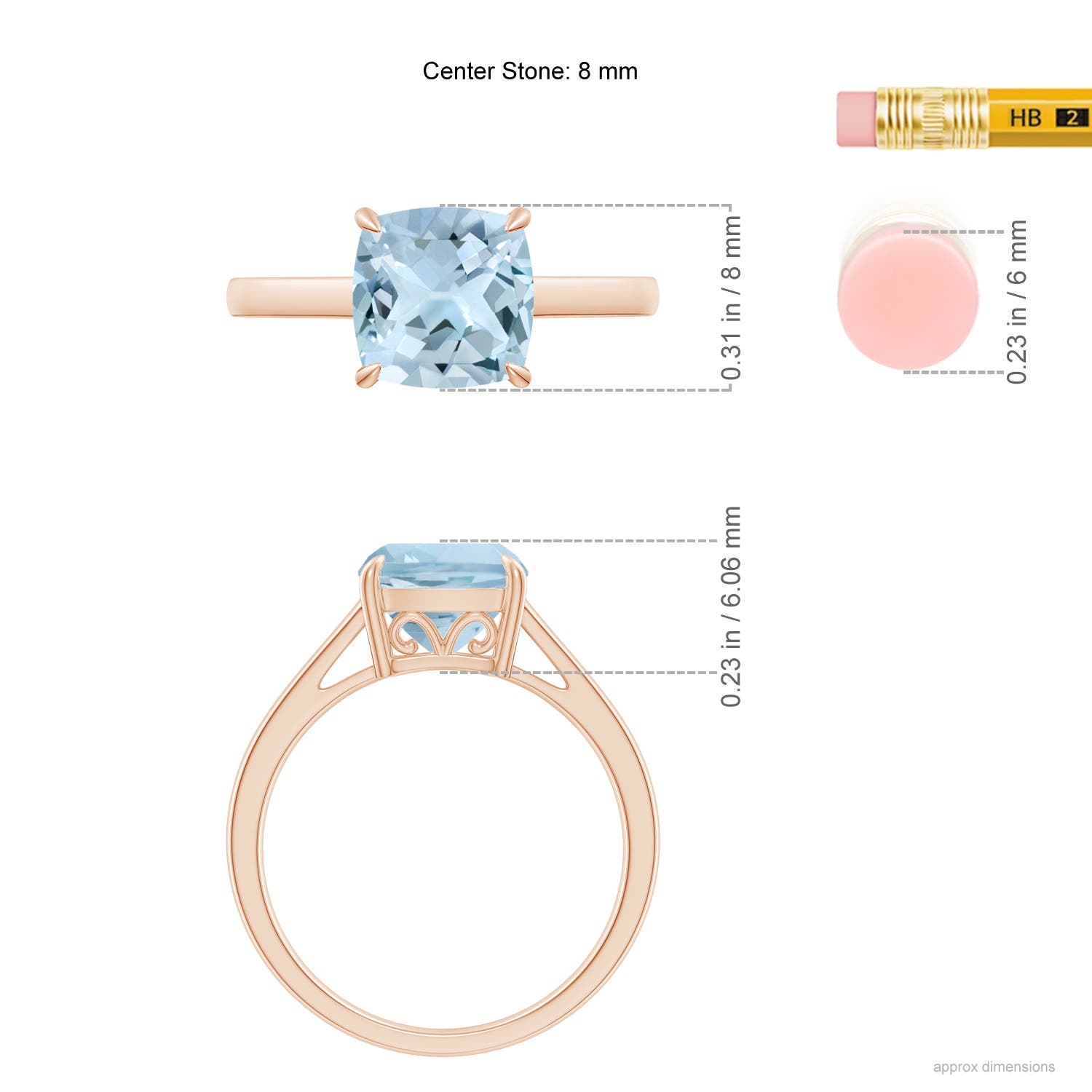 AA - Aquamarine / 1.95 CT / 14 KT Rose Gold