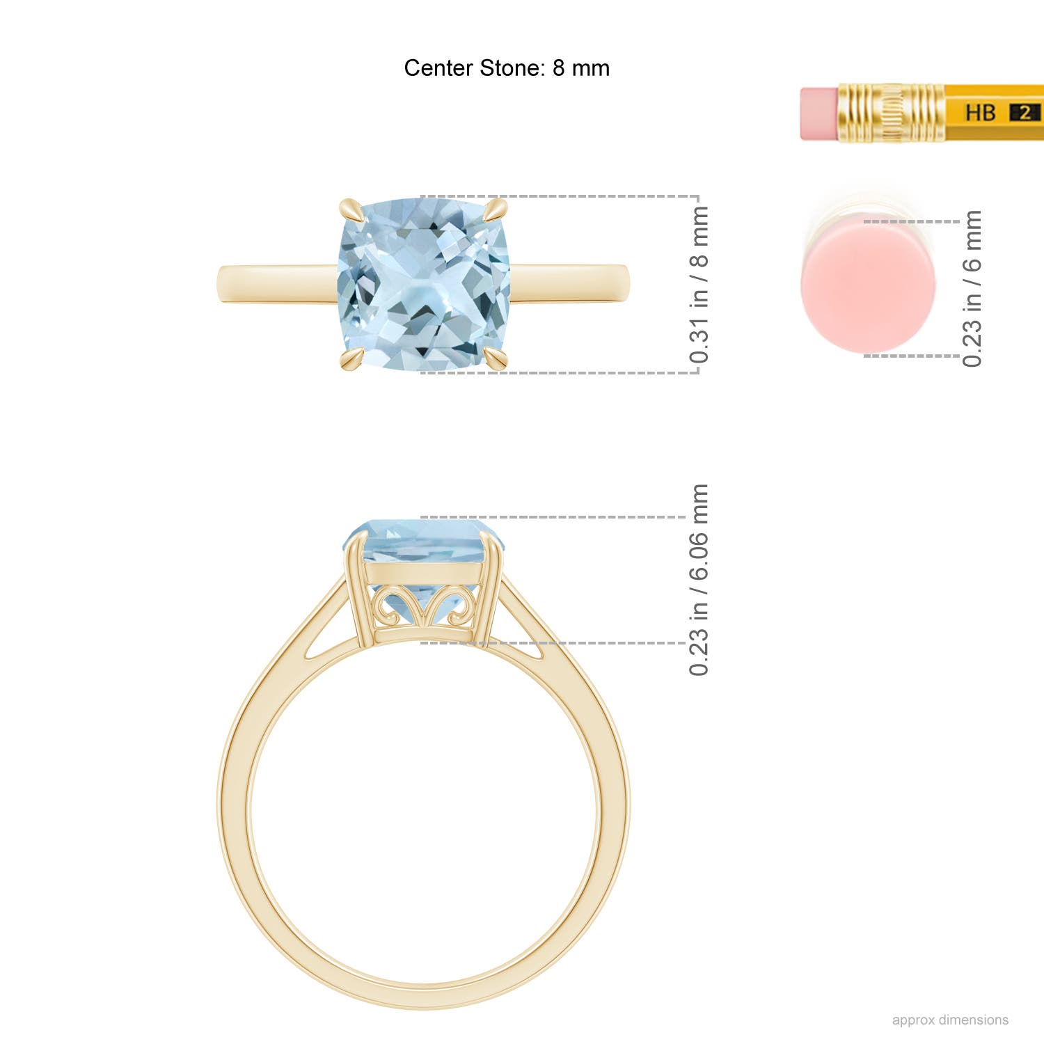 AA - Aquamarine / 1.95 CT / 14 KT Yellow Gold