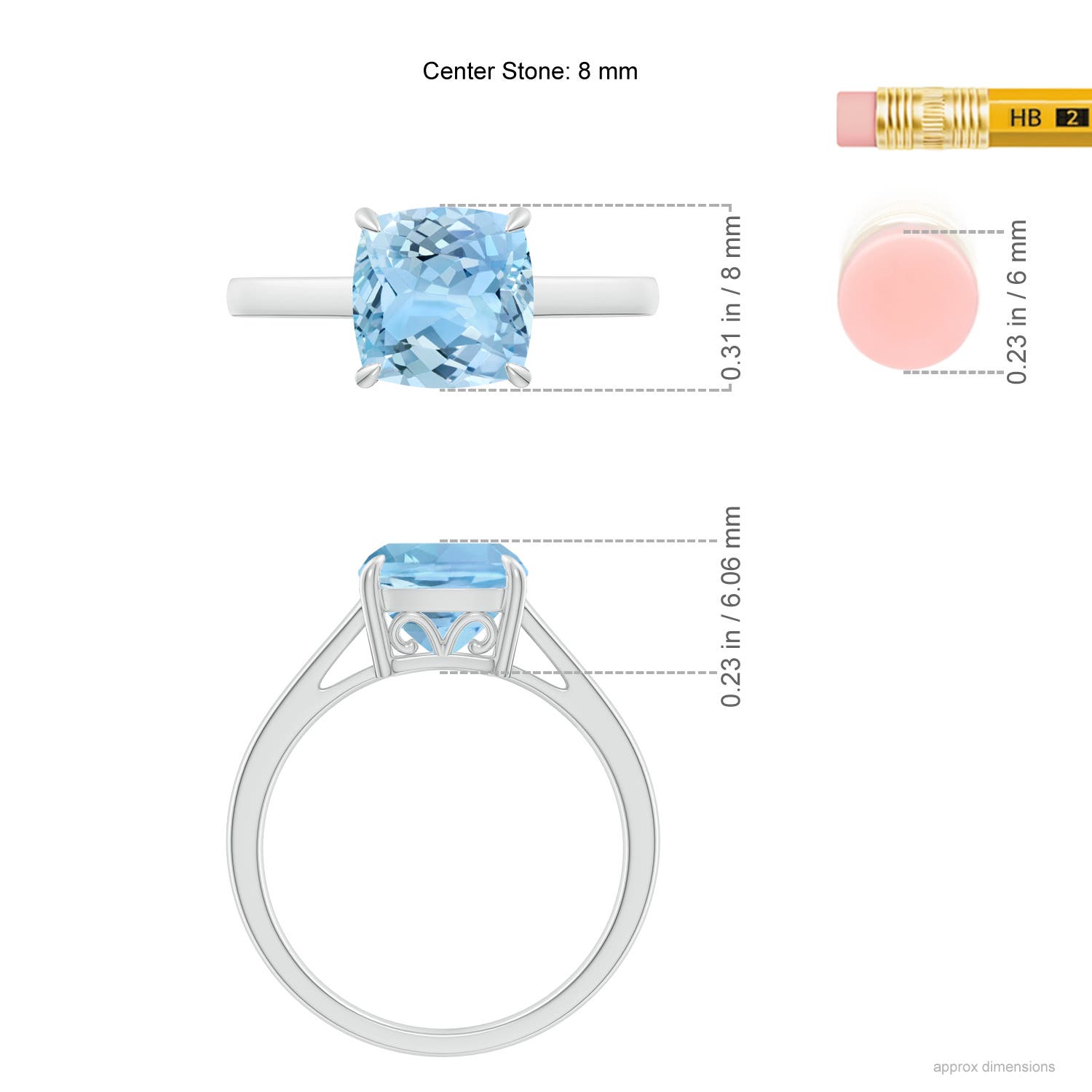 AAAA - Aquamarine / 1.95 CT / 14 KT White Gold