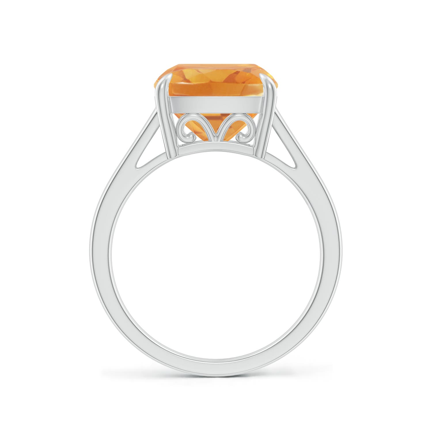 A - Citrine / 3.45 CT / 14 KT White Gold