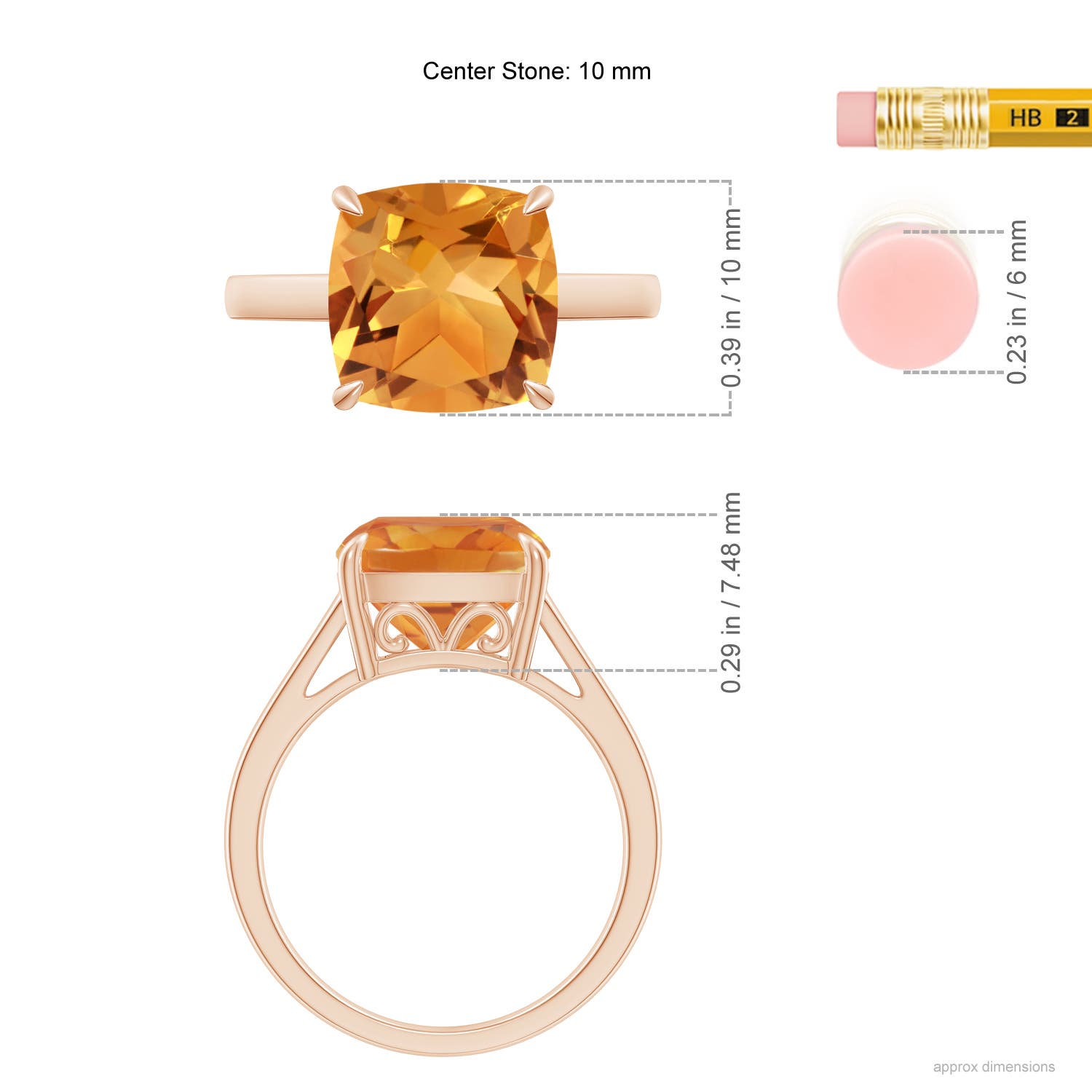 AA - Citrine / 3.45 CT / 14 KT Rose Gold