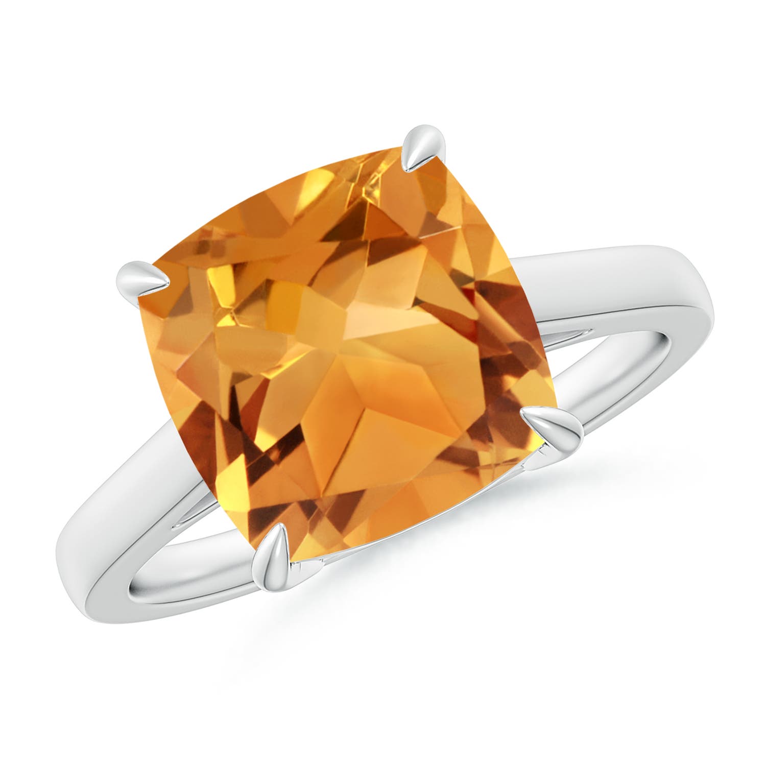 AA - Citrine / 3.45 CT / 14 KT White Gold