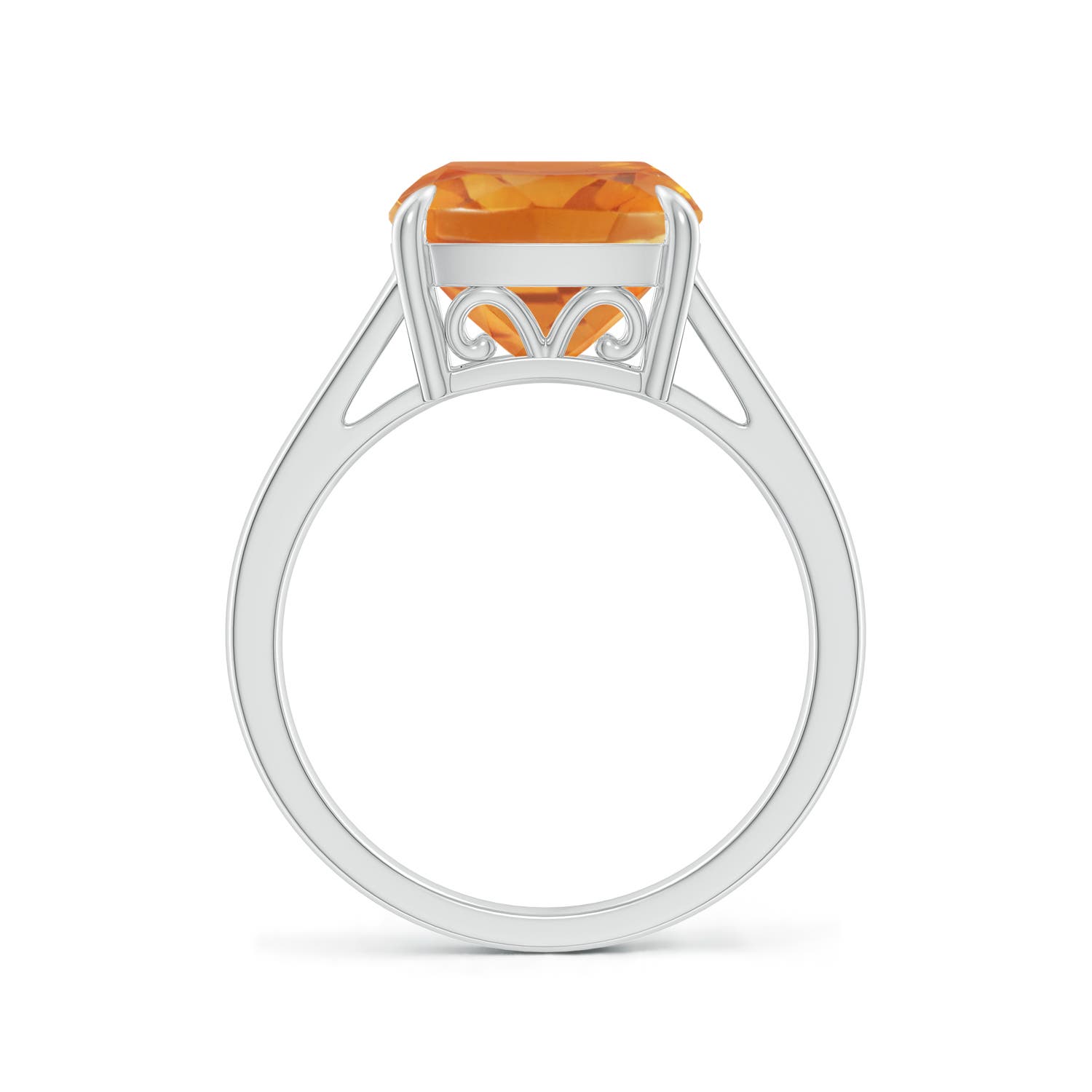 AA - Citrine / 3.45 CT / 14 KT White Gold