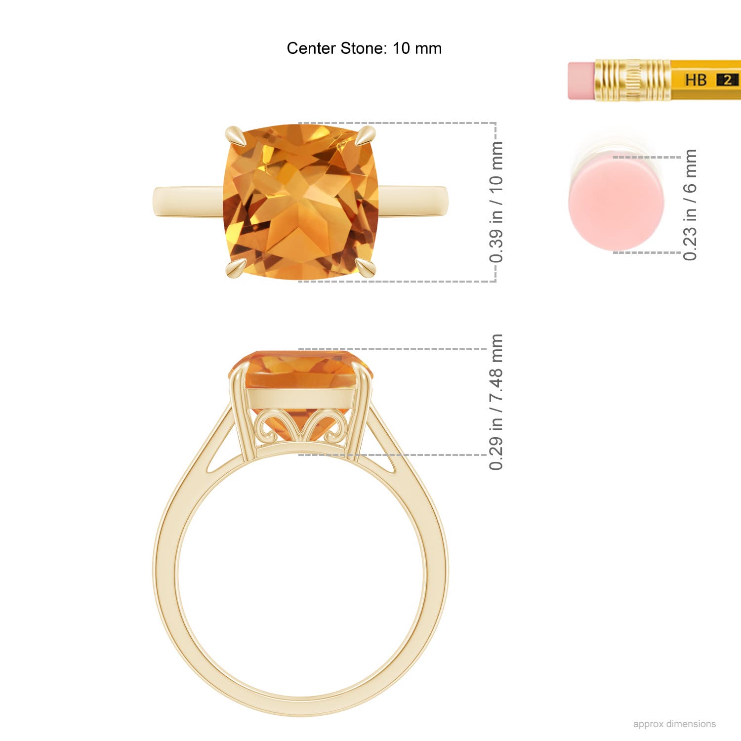 AA - Citrine / 3.45 CT / 14 KT Yellow Gold