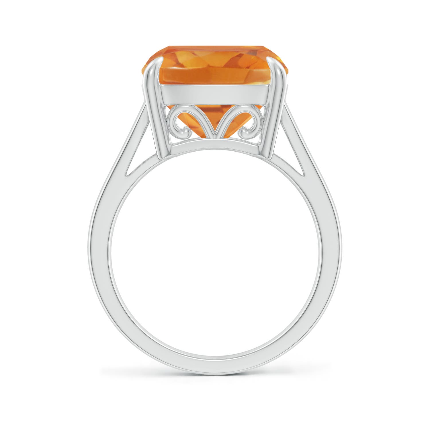 AA - Citrine / 6 CT / 14 KT White Gold