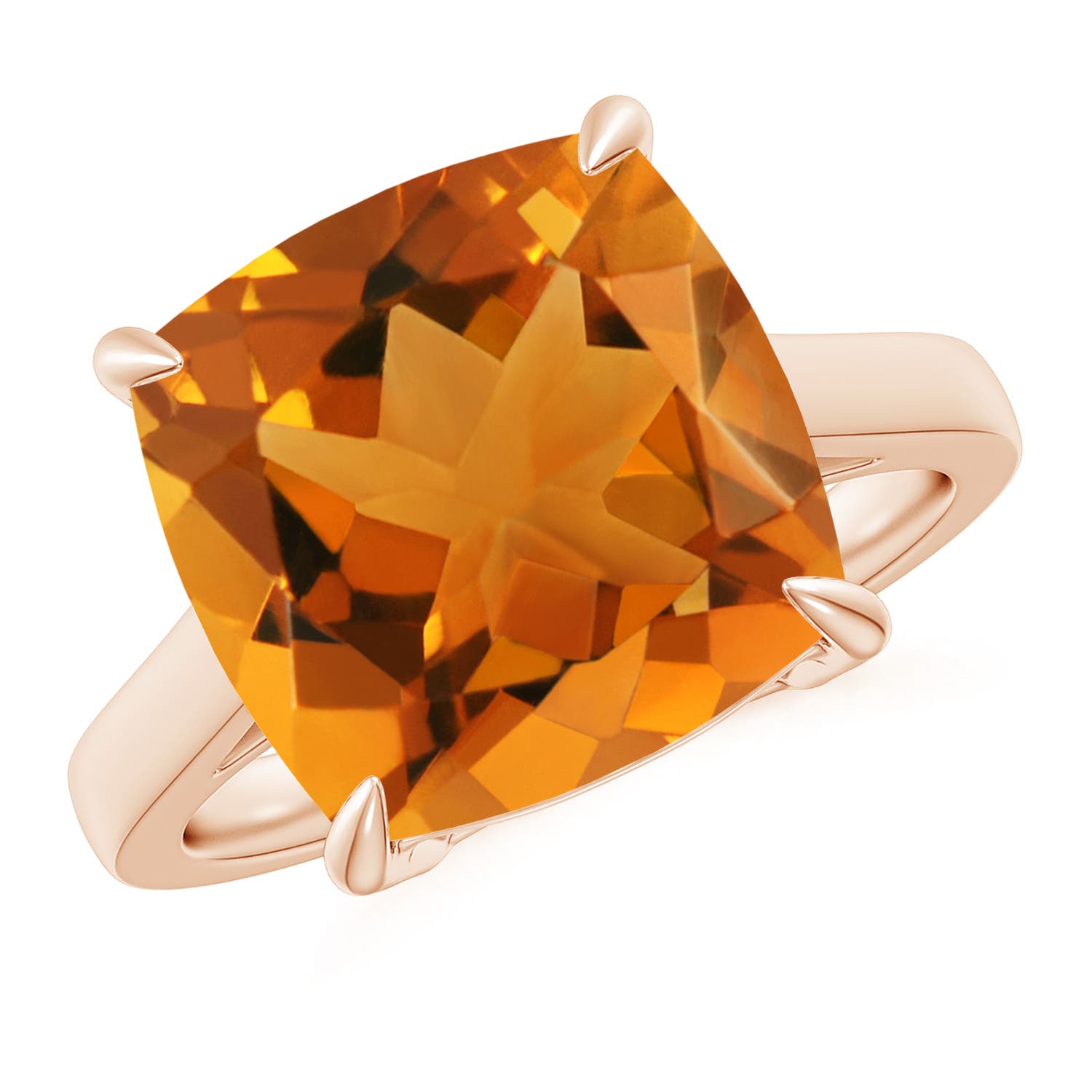 AAA - Citrine / 6 CT / 14 KT Rose Gold