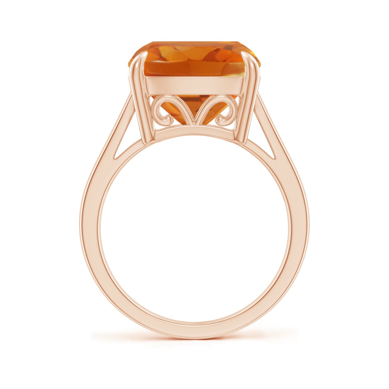 AAA - Citrine / 6 CT / 14 KT Rose Gold