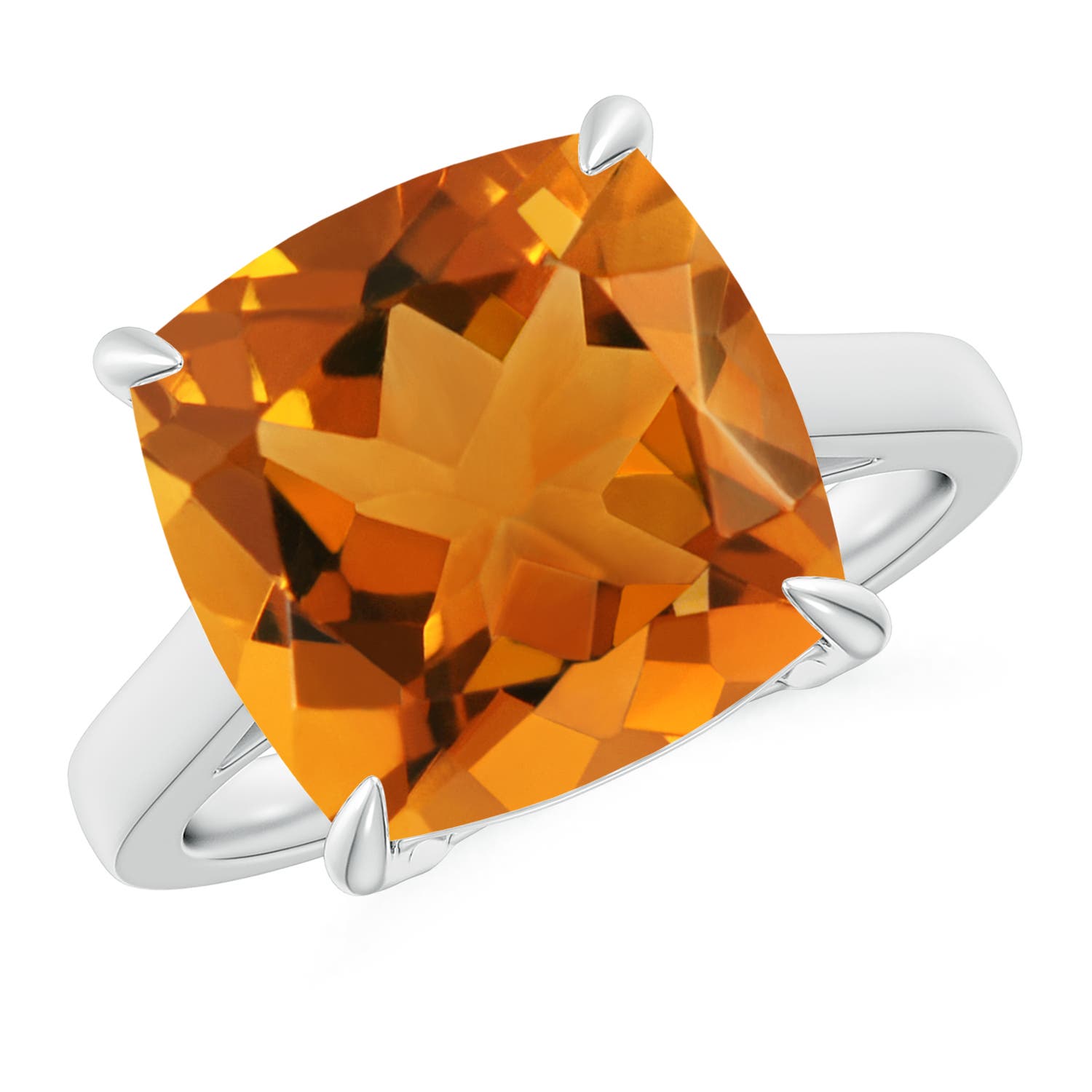 AAA - Citrine / 6 CT / 14 KT White Gold