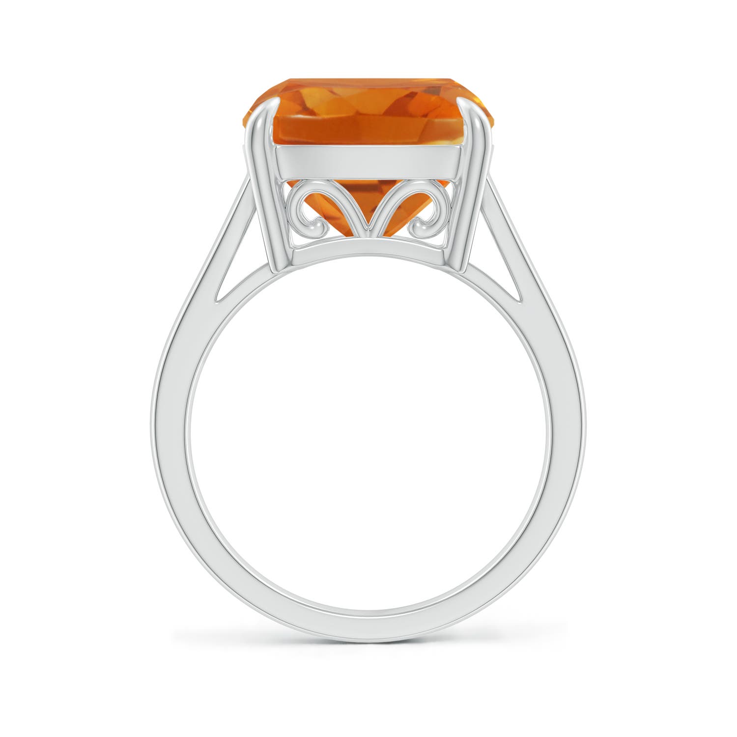 AAA - Citrine / 6 CT / 14 KT White Gold