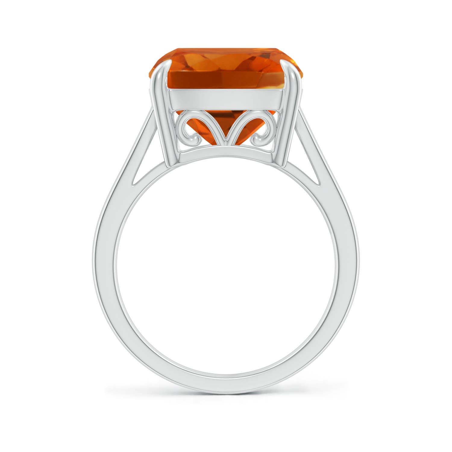 AAAA - Citrine / 6 CT / 14 KT White Gold