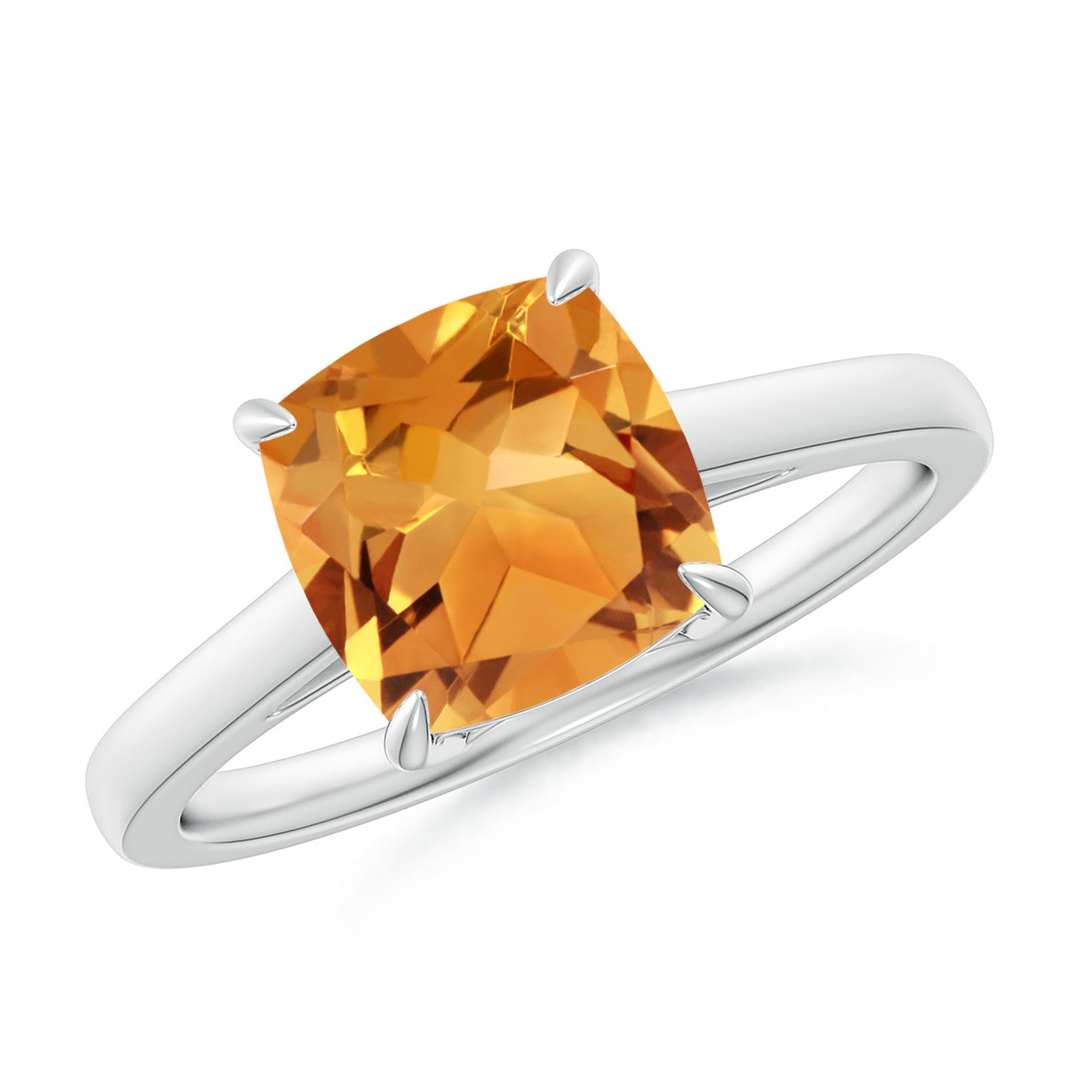 AA - Citrine / 1.9 CT / 14 KT White Gold